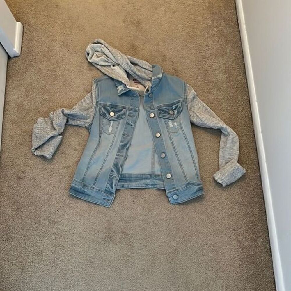 Denim Jacket with Hood XS